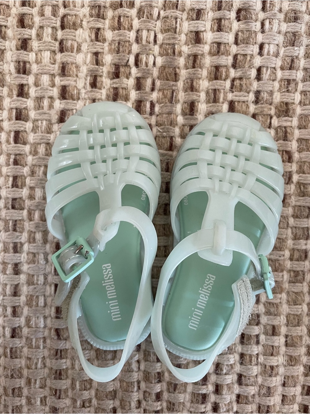 Mini Melissa Jelly Sandals for toddler girls in size 5